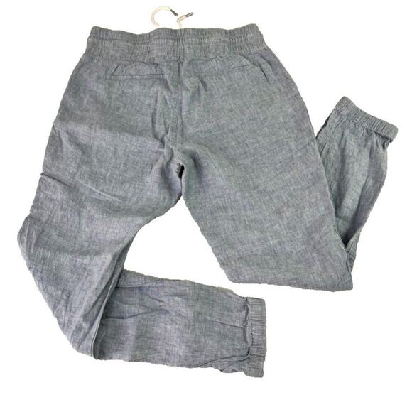 Athleta Cabo Linen Jogger Pants Womens 2 Chambray Blue Drawstring 530642 - Picture 3 of 14